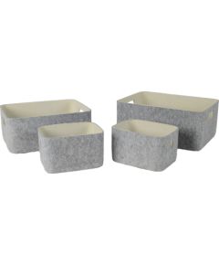Basket LIDO FELT 20x15,5xH12cm, light grey
