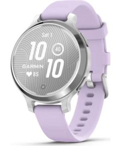 Garmin Lily 2 Active Silver with Purple Jasmine Silicone Band