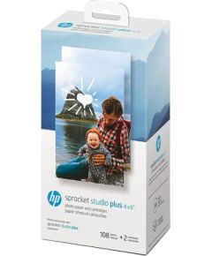 HP фотобумага + картридж с чернилами Sprocket Studio Plus 4x6" 108 листов