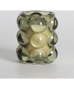 Scented candle in glass NATURE GREEN H9,2cm, Tranquil Summer