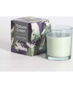 Scented candle in glass NATURE GREEN H9,5cm, Southern Night