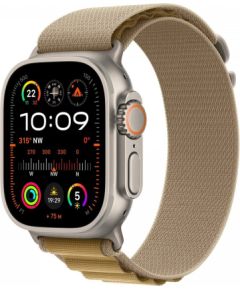 Apple Watch Ultra 2 Viedpulkstenis 49mm / GPS / Cellular / Natural Titanium / Tan Alpine Loop / M