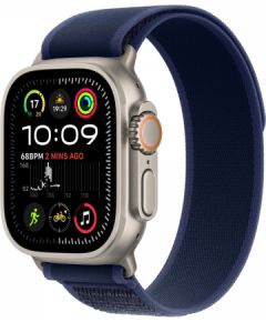 Apple Watch Ultra 2 Viedpulkstenis 49mm / GPS / Cellular / Natural Titanium / Blue Trail Loop / M-L