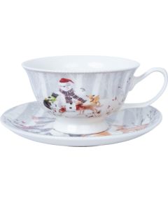 Cup/saucer MIA SNOW 180ml in a gift box