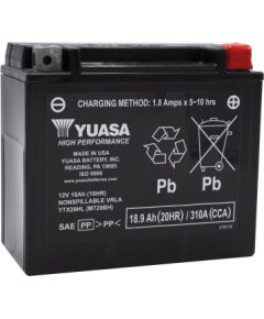 Yuasa 12V 18.9Ah 310A AGM(WC) Moto akumulators 175x87x155mm