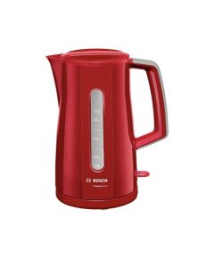 Bosch TWK3A014 Standard kettle, Plastic, Red, 2400 W, 360° rotational base, 1.7 L