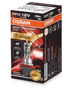 Osram H11 AUTOLAMPA 55W 12V NIGHT BREAKER LASER +200% Autospuldzes