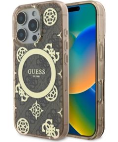 Guess IML Peony On 4G Background MagSafe Защитный Чехол для Apple iPhone 16 Pro