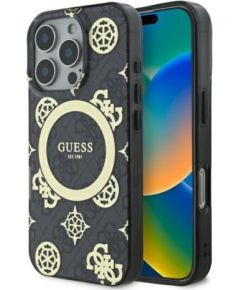 Guess IML Peony On 4G Background MagSafe Защитный Чехол для Apple iPhone 16 Pro
