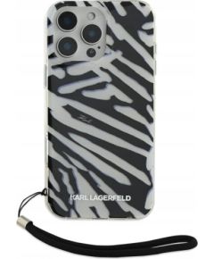 Karl Lagerfeld IML Zebra Pattern & Cord Защитный Чехол для Apple iPhone 16 Pro
