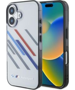 BMW Motorsport IML Random Stripes Aizsargapvalks Priekš Apple iPhone 16 Plus