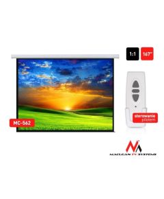 Maclean MC-562 Economy Budget Auto-lock Manual Projection Screen 167'' 1:1 300cm