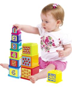 Win Fun Пирамида из кубиком с цифрами и фруктами 10 элементов  с 12 мес CB44285