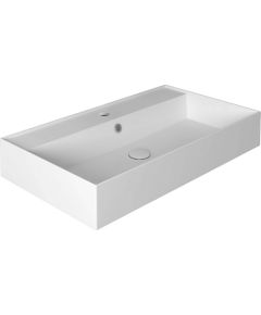 Simas Agile izlietne 81x46cm, kvadrātformas, pie sienas, balta - gab.