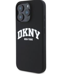DKNY Silicone White Printed Logo MagSafe Aizsargapvalks Priekš iPhone 16 Pro