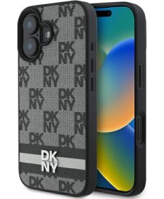 DKNY Checkered Pattern & Printed Stripes Aizsargapvalks Priekš Apple iPhone 16
