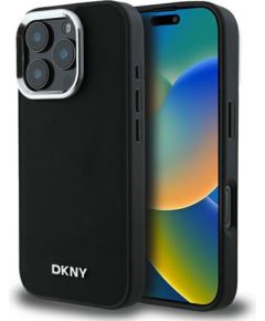 DKNY Plain Silver Logo MagSafe Aizsargapvalks Priekš Apple iPhone 16 Pro