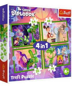 TREFL Diplodocus Комплект пазлов 4в1