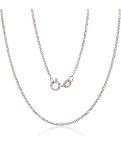 Sudraba ķēdīte Rollo 1 mm #2400144(PRh-Gr), Sudrabs 925°, rodijs (pārklājums), garums: 40 cm, 2.3 gr. Ķēdītes