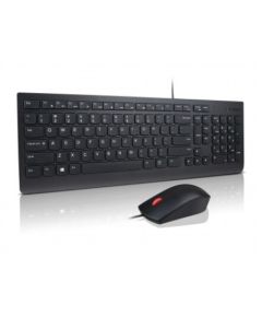 Lenovo 4X30L79928 Essential Wired Keyboard and Mouse Combo - Estonia, Wired, Keyboard layout EN, Mouse included, Black, No, Numeric keypad