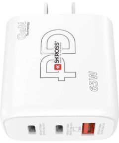 Skross   Power Charger 65W PD GaN US USB charger Indoors Max. output current 3.25 A USB 2.0 port A, USB-C White