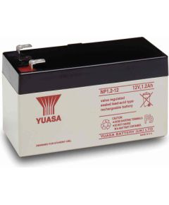 1.2Ah YUASA akumulators NP1.2-12 97x48x54mm 12V