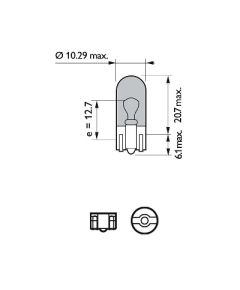 Philips Pagrieziena rādītāja spuldze 12961NBVB2