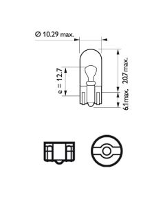 Philips Pagrieziena rādītāja spuldze 12961LLECOCP