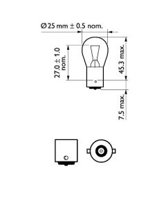 Philips Pagrieziena rādītāja spuldze 12445CP