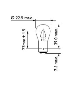 Philips Pagrieziena rādītāja spuldze 12401CP