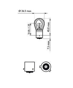 Philips Pagrieziena rādītāja spuldze 12496LLECOCP