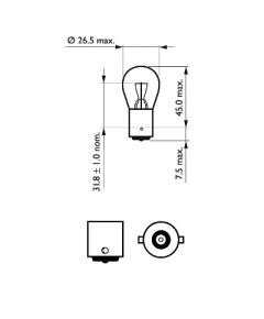 Philips Pagrieziena rādītāja spuldze 12498LLECOCP