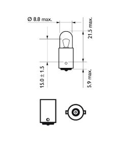 Philips Pagrieziena rādītāja spuldze 12929CP