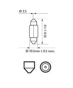 Philips Gabarītu spuldze 12844CP