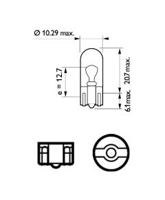 Philips Pagrieziena rādītāja spuldze 12961CP