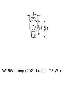 Osram spuldze W16W Original 1 gab.