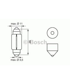 Bosch Gabarītu spuldze 1 987 302 281