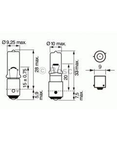 Bosch Bremžu signāla spuldze 1 987 302 232