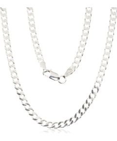 Sudraba ķēdīte Kartjē 3.5 mm, dimantu apstrādājums #2400100, Sudrabs 925°, garums: 60 cm, 14.8 gr.