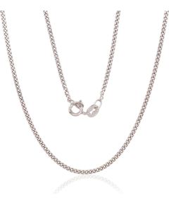Sudraba ķēdīte Kartjē 2 mm, dimantu apstrādājums #2400136(PRh-Gr), Sudrabs 925°, rodijs (pārklājums), garums: 50 cm, 3.9 gr.