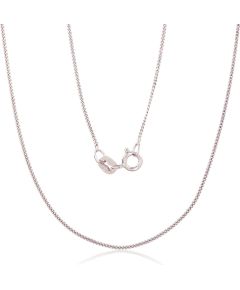 Sudraba ķēdīte Kartjē 1 mm, dimantu apstrādājums #2400135, Sudrabs 925°, garums: 38 cm, 1.2 gr.