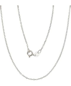 Sudraba ķēdīte Enkurs 1 mm, dimantu apstrādājums #2400084, Sudrabs 925°, garums: 42 cm, 1.8 gr.