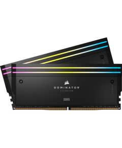 Corsair DDR5 - 64GB - 6600 - CL - 32 (2x 32 GB) dual kit, RAM (black, CMP64GX5M2X6600C32, Dominator Titanium, INTEL XMP)