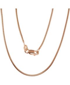 Sudraba ķēdīte Čūskiņa 1,5 mm #2400081(PAu-R), Sudrabs 925°, sarkanais zelts (pārklājums), garums: 45 cm, 3.7 gr.  Ar zelta pārklājumu