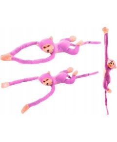 LeanToys Maskotka Pluszowa Małpka z Dźwiękiem Różowa 60 cm