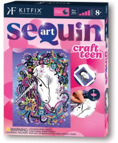 KITFIX Amatniecības komplekts Sequin Art Craft Teen spīdumiņu māksla, Vienradzis