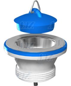 Слив для раковины 1'1/2 x 70mm, с пробкой