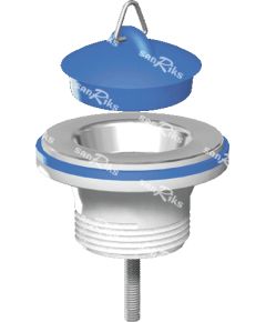 Слив для раковины 1'1/4 x 65mm, с пробкой