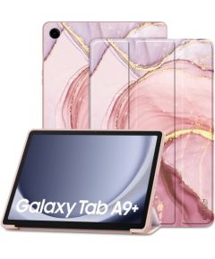 Чехол Tech-Protect SmartCase для Samsung Galaxy Tab A9+ 11" X210 | X215 | X216 - розовый мрамор