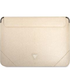 Oriģinālais GUESS klēpjdatora maciņš Saffiano Triangle Logo GUCS14PSATLE 13|14 collas bēšs